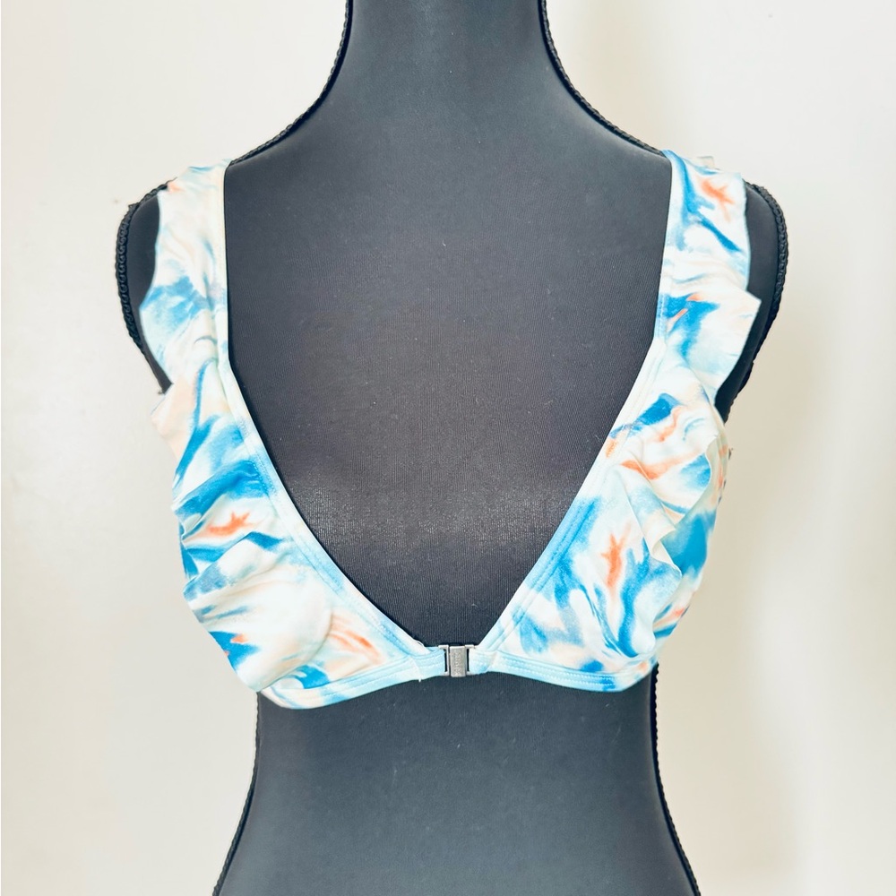 Hollister Multicolor Ruffle Bikini Top
